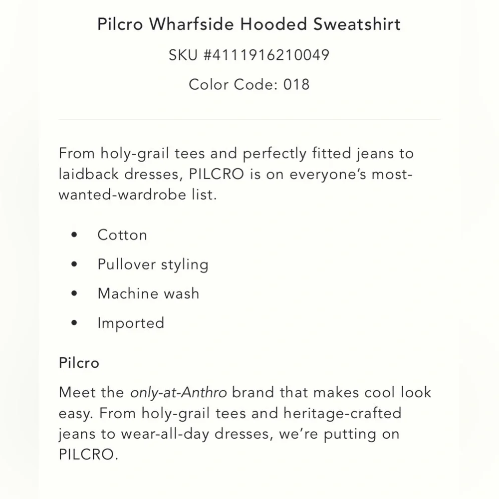 Anthropologie Pilcro Wharfside Hooded Sweatshirt - Picture 8 of 9